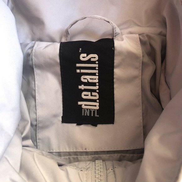 INTL DETAILS Women's Rain Jacket Coat XL Gray Lightweight Removable Hood - Picture 4 of 14